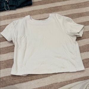 Cuts white cropped top